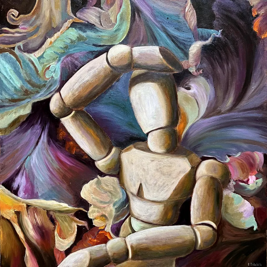 Зображення "INSIGHT" від OLHA TRIKOLICH, розмір: 70x70 cm., матеріали: canvas, oil, медіум: Живопис, місто: Ukraine, серія: INNER FREEDOM, ціна: $300