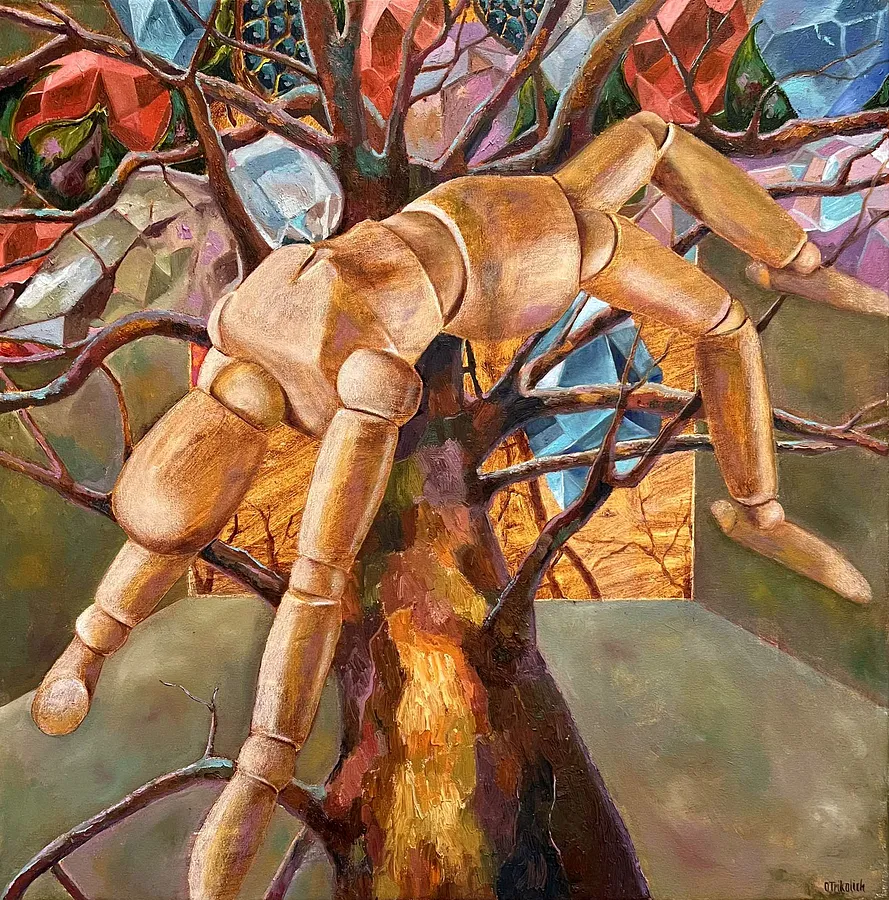 Зображення "LIMITING BELIEFS " від OLHA TRIKOLICH, розмір: 70x70 cm., матеріали: canvas, oil, медіум: Живопис, місто: Ukraine, серія: INNER FREEDOM, ціна: $300